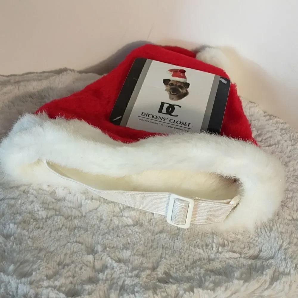 Plush Puppies Dickens Closet Dog Santa Hat